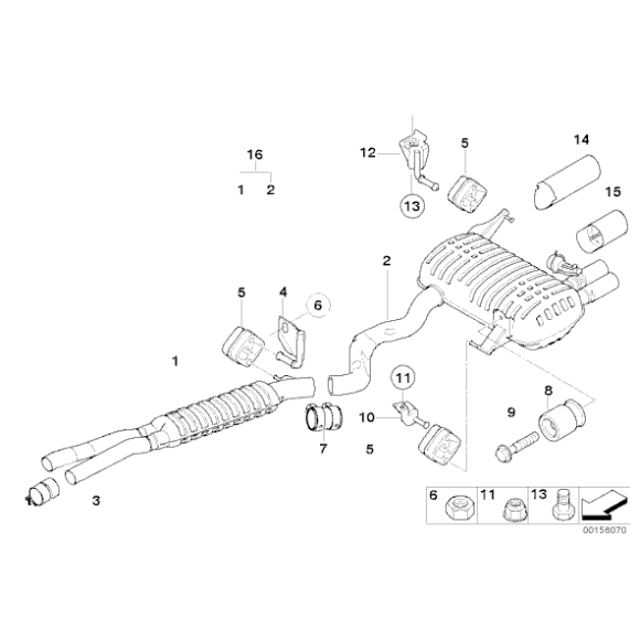 Tłumik drgań BMW E60 E61 E63 E64 E81 E84 X1 E87 E90 E91 F01 F10 F20 F21 - 18303413587