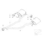 Łącznik rury wydechowej BMW E24 E28 E30 E36 E38 E39 E46 E53 X5 E60 E61 E65 E83 X3 F25 F46 F48 MINI - 18307560777