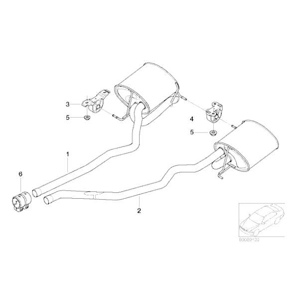 Łącznik rury wydechowej BMW E24 E28 E30 E36 E38 E39 E46 E53 X5 E60 E61 E65 E83 X3 F25 F46 F48 MINI - 18307560777