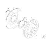 Tarcza hamulcowa tył prawa BMW E82 M Coupe E90 E92 E93 M3 - 34212283804