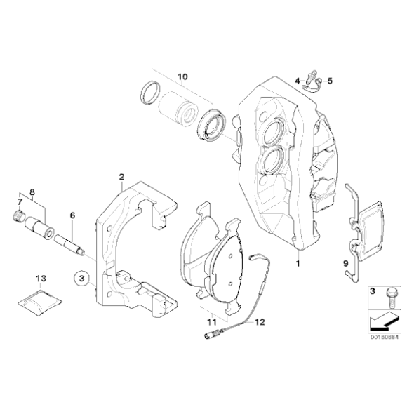 Klocki hamulcowe przód BMW E60 E61 M5 E63 E64 M6 - 34112284065