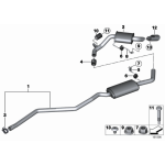 Uchwyt tłumika tył BMW E81 E82 E87 E87N E88 116d 118d 120d - 18307793442