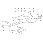 Wspornik rury wydechowej BMW E34 520i M50 - 18321728310