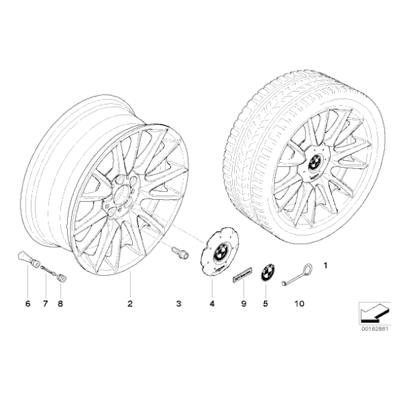 Ściągacz do kołpaków BMW E30 E32 E34 E36 E38 E39 E46 E53 E60 E63 E65 E70 E71 E90 F01 F07 F10 F12 F30 F31 F36 - 36132294421