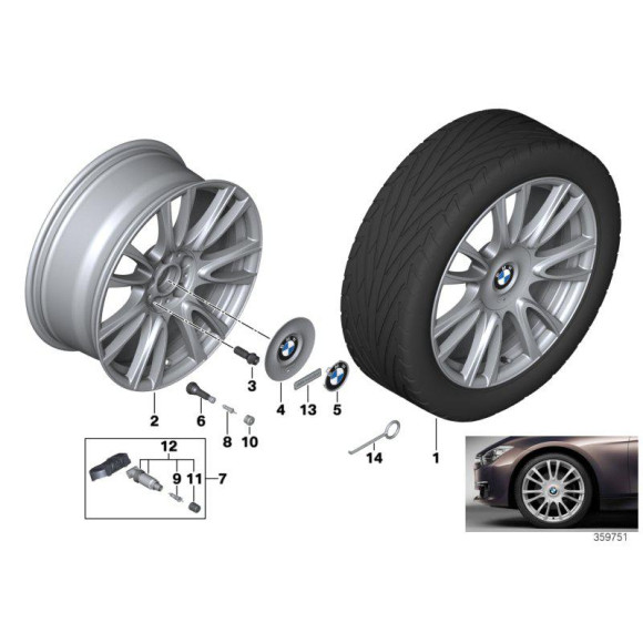 Ściągacz do kołpaków BMW E30 E32 E34 E36 E38 E39 E46 E53 E60 E63 E65 E70 E71 E90 F01 F07 F10 F12 F30 F31 F36 - 36132294421