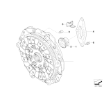 Śruba sprzęgła z łbem walcowym hermetyzowana BMW E46 E60 E61 E63 E81 E87 E83 E90 F10 F11 F20 F25 F30 F32 F45 F48 MINI  - 2120754