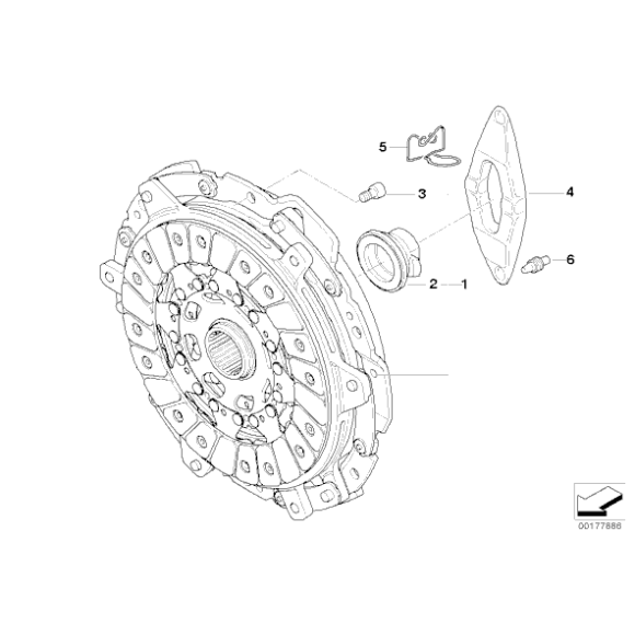 Śruba sprzęgła z łbem walcowym hermetyzowana BMW E46 E60 E61 E63 E81 E87 E83 E90 F10 F11 F20 F25 F30 F32 F45 F48 MINI  - 2120754