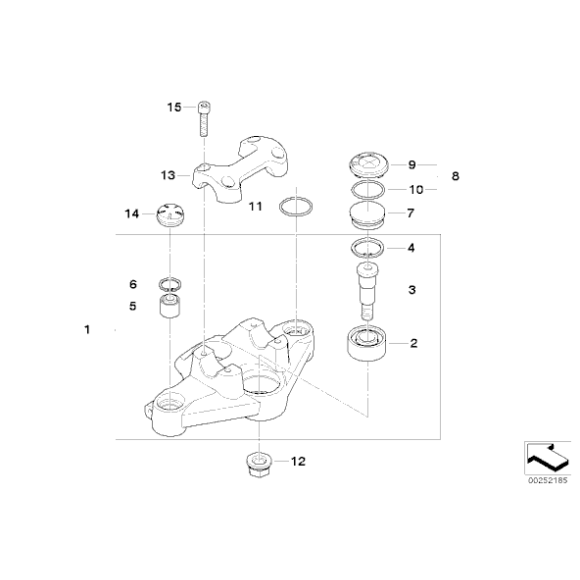 Przegub mostek widełek górny BMW K25 K26 K27 K30 R22 R28 R21 K255 R1200 R900 R850 R1100 R850 - 31422314135