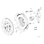 Sprzęgło komplet BMW E34 E32 530 535 730 735 - 21211223135