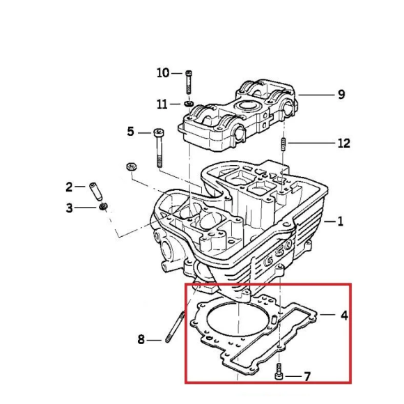 Uszczelka pod głowicę BMW E169 F650 94 97 ST 97 - 11122343031