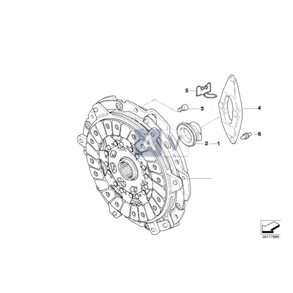 Trzpień sprzęgła BMW E36 E34 E38 E39 E46 E60 E61 X5 E63 E81 E87 X3 E90 E91 F07 F10 F20 F30 - 21511223328