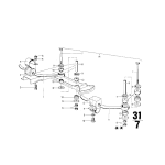 Łożysko gumowe BMW 114 E23 1600 1502 1602 2002 1802 2000 728 732 735 745 - 31352454010