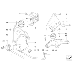 Łapa silnika mocowanie poduszki silnika lewa BMW E39 520d 530d - 22111096079