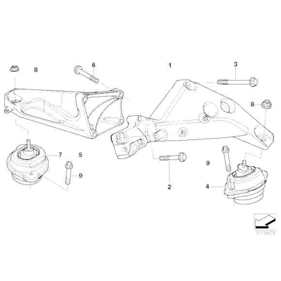 22113421299 Poduszka silnika lewa BMW E83 E83N X3 2,0d 1,8d M47N2 N47 - 22113421299 - Części oryginalne BMW Łódź | Sklep internetowy BMW