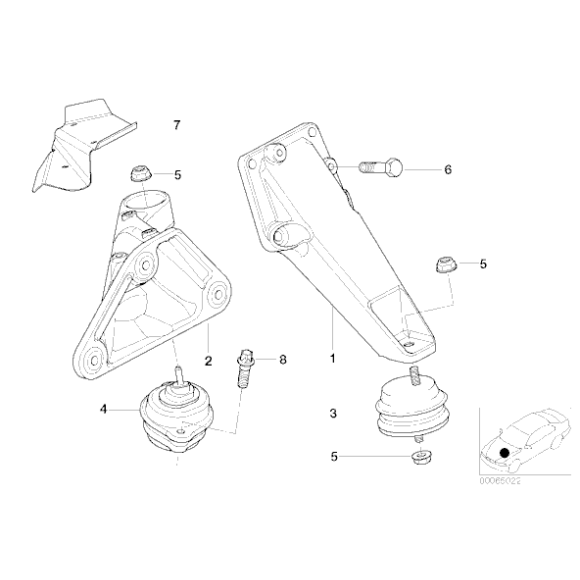 22116750862 Poduszka silnika prawa BMW E46 325xi 330xi M54 - 22116750862 - Części oryginalne BMW Łódź | Sklep internetowy BMW