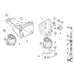 22116760330 Poduszka silnika BMW E81 E82 E84 X1 E87 E88 E90 E91 E92 E93 130 125 128 135 M 323 325 328 330 335  - 22116760330 - Części oryginalne BMW Łódź | Sklep internetowy BMW