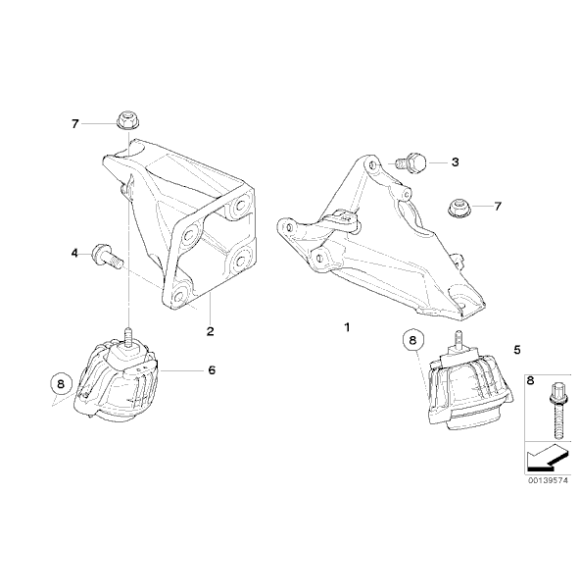 22116768799 Poduszka silnika BMW E81 E84 E87 E88 E90 E91 E92 E93 116d 118d 120d 316d 318d 18d 20d M47N2 N47 - 22116768799 - Części oryginalne BMW Łódź | Sklep internetowy BMW