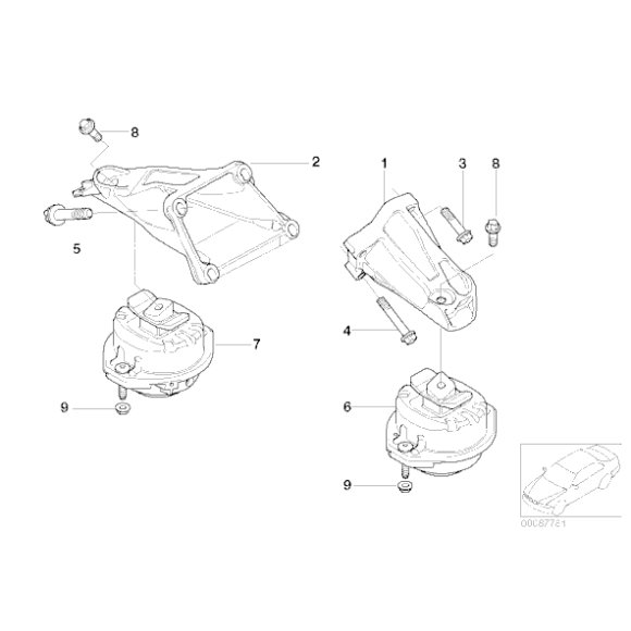 22116769186 Poduszka silnika prawa BMW E65 E66 735i 745i 740i 750i - 22116769186 - Części oryginalne BMW Łódź | Sklep internetowy BMW