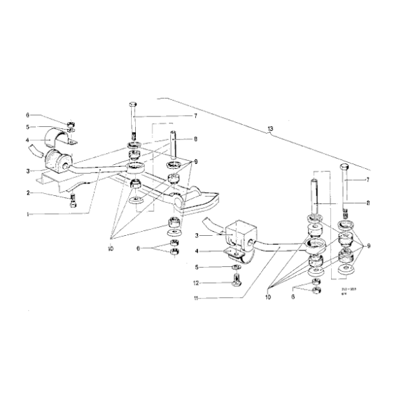 Tulejka dystansowa zawieszenia tył BMW E12 E21 E23 E24 E3 E9 E10 NK - 31352654108