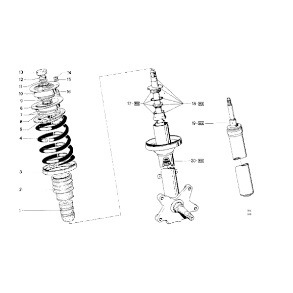 Podkładka amortyzatora przód BMW E12 E23 E24 E3 E9 NK - 31332750139