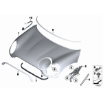 Listwa ozdobna pokrywy silnika MINI R55 R56 R57 R58 R59 Cooper - 51132751040