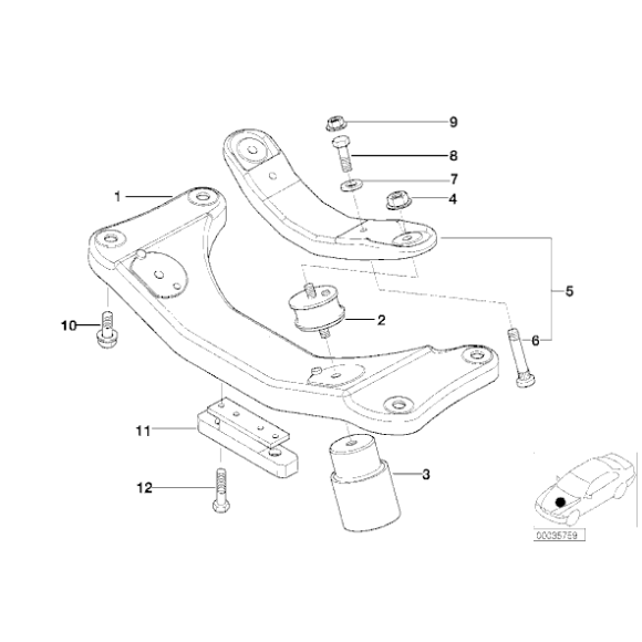 Tłumik drgań automatycznej zawieszenie skrzyni biegów BMW E38 E39 730d 520d 525tds 525d 530d - 22311094105