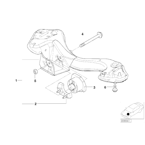 22311096728 Poduszka automatycznej skrzyni biegów BMW E53 X5 4,4i 4,6is - 22311096728 - Części oryginalne BMW Łódź | Sklep internetowy BMW