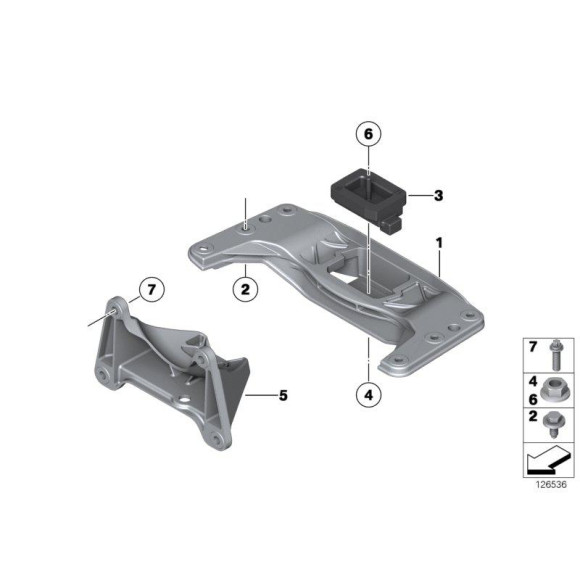 22316769848 Poduszka automatycznej skrzyni BMW E60 E61 F07 F10 F11 520d 518d 520i 528i 525d - 22316769848 - Części oryginalne BMW Łódź | Sklep internetowy BMW