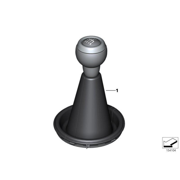 Gałka zmiany biegów z mieszkiem Mini R55 R56 R57 R58 - 25112753781