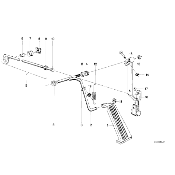 Tuleja plastikowa BMW E12 E23 E24 E28 K41 K43 K14 - 23417650149