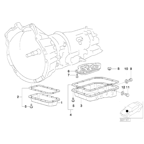 Filtr automatycznej skrzyni BMW E36 E34 - 24111218899