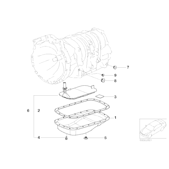 Filtr automatycznej skrzyni biegów BMW X5 3,0d 3,0i - 24117557069