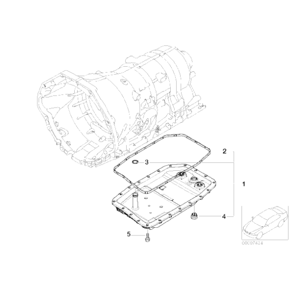 Miska filtr oleju skrzyni BMW E60 E90 E87 520 525 530 630 730 116 118 316 318 320 330 - 24117571217