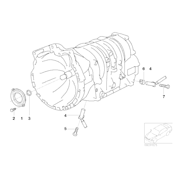 Pierścień uszczelniający wału BMW E39 E46 E53 E83 Z3 525 528 530 318 320 325 330 316 - 24121423529