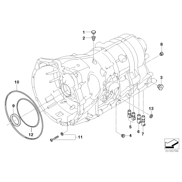 O-ring uszczelnienie skrzyni BMW E12 E21 E23 E24 E28 E30 E31 E32 E34 E36 E38 E39 E46 E60 E87 E90 F01 - 24201217321