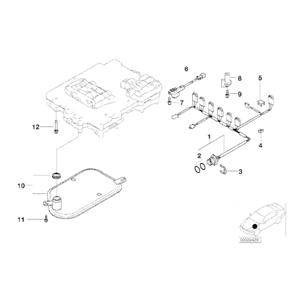 Filtr automatycznej skrzyni BMW E46 E39 E38 Z4 - 24341423376