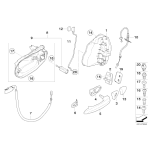 Cięgno zamka drzwi przód lewe BMW E83 E83N 2,0d 2,0i 2,5i 3,0d 3,0i - 51203402592