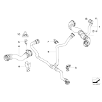Przewód układu chłodzenia BMW E83 X3 2,0i - 17113404069