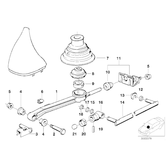 25111220912 Osłona gumowa wybieraka dźwigni zmiany biegów BMW E23 E24 E28 E30 Z1 - 25111220912 - Części oryginalne BMW Łódź | Sklep internetowy BMW