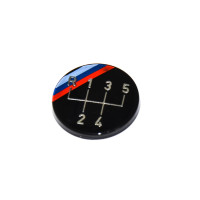 Emblemat naklejany gałki zm. biegów "M" BMW E21 E23 E24 E28 E30 E32  730 735 316 318 320 323 325 M3 - 25111220954
