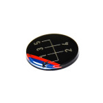 Emblemat naklejany gałki zm. biegów "M" BMW E21 E23 E24 E28 E30 E32  730 735 316 318 320 323 325 M3 - 25111220954