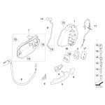 Pałąk uchwyt klamki drzwi przód prawy BMW E83 E83N X3 1,8d 2,0d 2,0i 2,5i 3,0d 3,0i 2,5d 3,0si - 51213411278