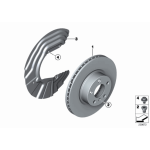 Osłona tarczy hamulcowej przód lewa BMW E83 E83N 2,0i 2,0d 2,5i 3,0i 3,0d3,0si 2,5si 1,8d - 34113411871