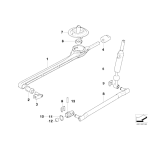 Sworzeń łożyskowy wybieraka BMW E23 E24 E28 E30 E36 E46 E85 E87 Z3 - 25111221849