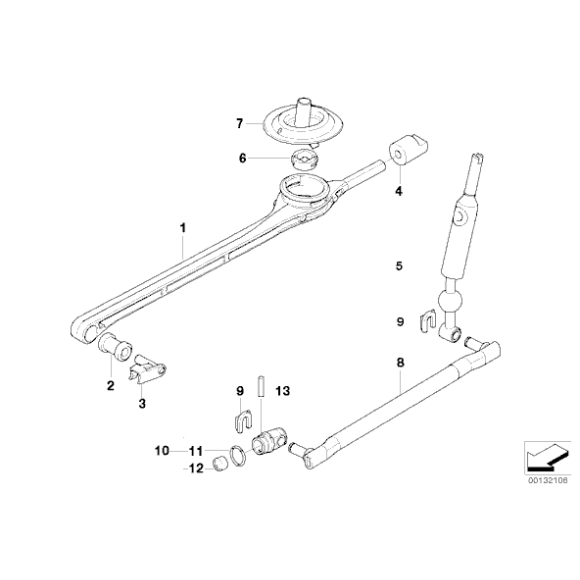 Sworzeń łożyskowy wybieraka BMW E23 E24 E28 E30 E36 E46 E85 E87 Z3 - 25111221849