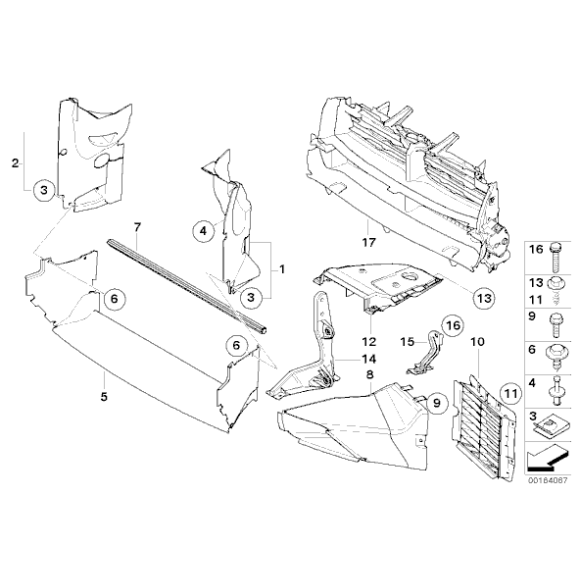 Sterowanie pokrywami klapami powietrza BMW E83 E83N 3,0d 1,8d 2,0d 2,5si - 51743415851
