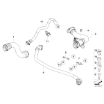 Przewód wąż ukł. chłodzenia BMW X3 E83N 2,5si 3,0si - 17123417607