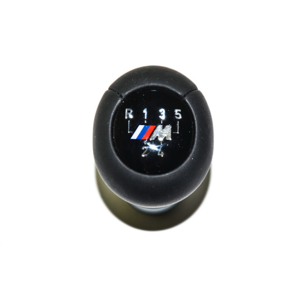 Gałka zmiany biegów skóra M 5 biegów BMW E46 316i 318i 318d 320d 320i 323i 325i 328i 330i 330d 330xi 330xd - 25117896031
