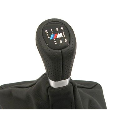 Gałka zmiany biegów skóra M-technic BMW E91 E92 E93 - 25118037308