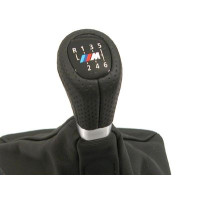 Gałka zmiany biegów skóra M-technic BMW E91 E92 E93 - 25118037308
